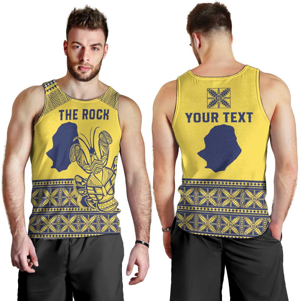 Niue Crab Personalised Men Tank Top Niuean Hiapo Pattern - Polynesian Pride