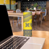 Niue Crab Personalised Skinny Tumbler Niuean Hiapo Pattern - Polynesian Pride