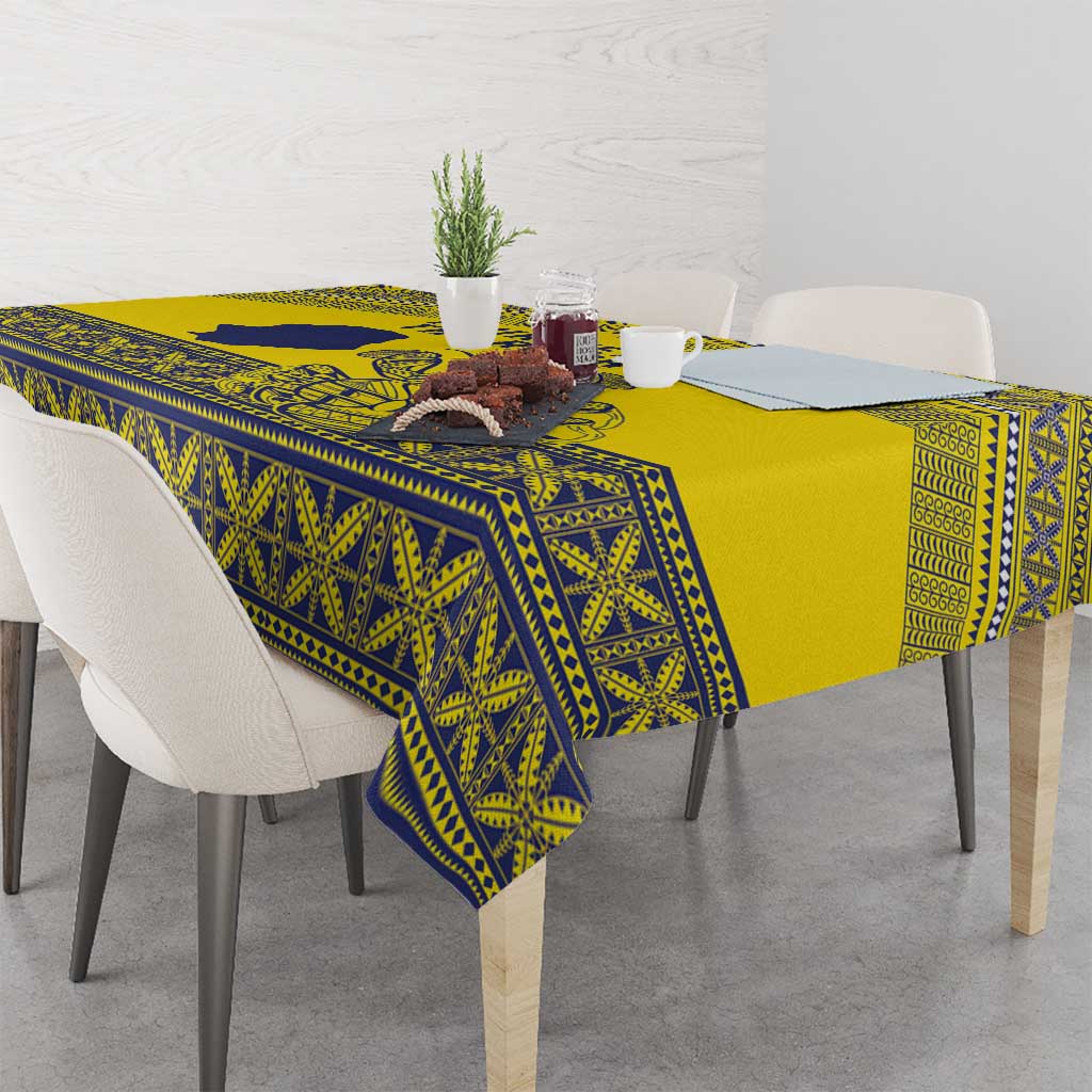 Niue Crab Personalised Tablecloth Niuean Hiapo Pattern - Polynesian Pride