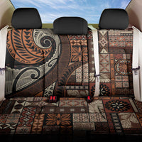 Vintage Samoa Siapo Mamanu Back Car Seat Cover Brown Samoan Tapa Motif - Polynesian Pride