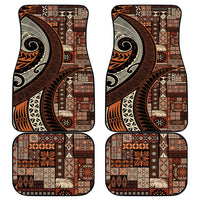 Vintage Samoa Siapo Mamanu Car Mats Brown Samoan Tapa Motif LT9 - Polynesian Pride