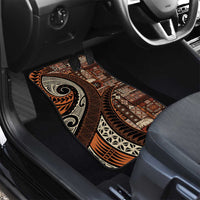 Vintage Samoa Siapo Mamanu Car Mats Brown Samoan Tapa Motif LT9 - Polynesian Pride