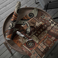 Vintage Samoa Siapo Mamanu Wrapping Paper Brown Samoan Tapa Motif - Polynesian Pride