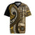 Vintage Samoa Siapo Mamanu Rugby Jersey Gold Samoan Tapa Motif - Polynesian Pride