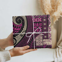 Vintage Samoa Siapo Mamanu Wrapping Paper Pink Samoan Tapa Motif - Polynesian Pride