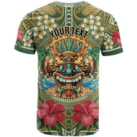 Hawaii Tiki Mask Personalized T Shirt Mele Kalikimaka i Iulai!