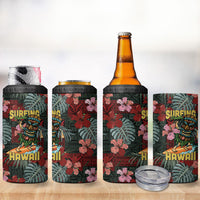 Hawaii Tiki Surfing 4 in 1 Can Cooler Tumbler Mele Kalikimaka i Iulai! LT9 - Polynesian Pride