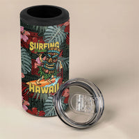 Hawaii Tiki Surfing 4 in 1 Can Cooler Tumbler Mele Kalikimaka i Iulai! LT9 - Polynesian Pride