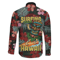 Hawaii Tiki Surfing Family Matching Summer Maxi Dress and Hawaiian Shirt Mele Kalikimaka i Iulai! LT9 - Polynesian Pride