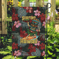 Hawaii Tiki Surfing Garden Flag Mele Kalikimaka i Iulai!