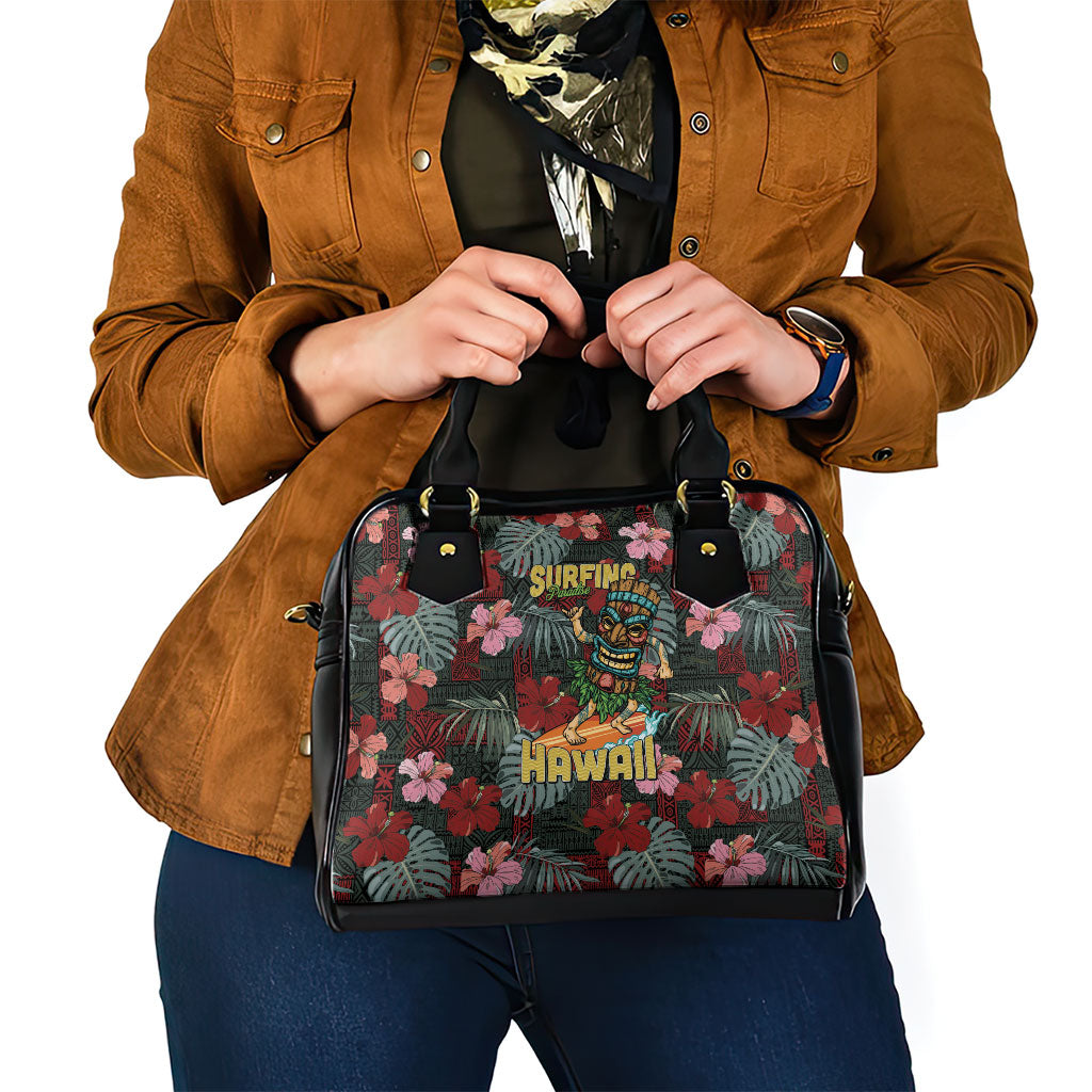 Hawaii Tiki Surfing Shoulder Handbag Mele Kalikimaka i Iulai!