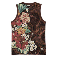 Kanoa Hawai'i Hibiscus Basketball Jersey Polynesian Tribal Tattoo Pattern Floral Elements