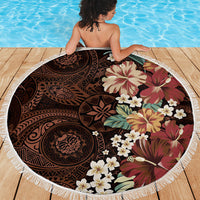 Kanoa Hawai'i Hibiscus Beach Blanket Polynesian Tribal Tattoo Pattern Floral Elements