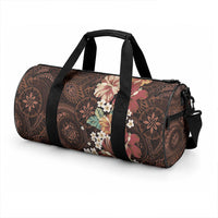 Kanoa Hawai'i Hibiscus Duffle Bag Polynesian Tribal Tattoo Pattern Floral Elements LT9 - Polynesian Pride