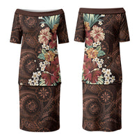 Kanoa Hawai'i Hibiscus Family Matching Puletasi and Hawaiian Shirt Polynesian Tribal Tattoo Pattern Floral Elements