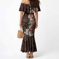 Kanoa Hawai'i Hibiscus Mermaid Dress Polynesian Tribal Tattoo Pattern Floral Elements