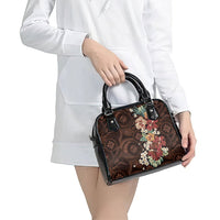 Kanoa Hawai'i Hibiscus Shoulder Handbag Polynesian Tribal Tattoo Pattern Floral Elements