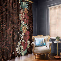 Kanoa Hawai'i Hibiscus Window Curtain Polynesian Tribal Tattoo Pattern Floral Elements