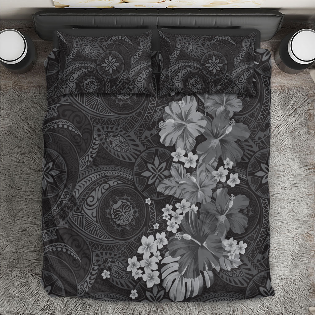 Pauli Hawai'i Hibiscus Bedding Set Polynesian Tribal Tattoo Pattern Floral Elements