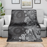 Pauli Hawai'i Hibiscus Blanket Polynesian Tribal Tattoo Pattern Floral Elements