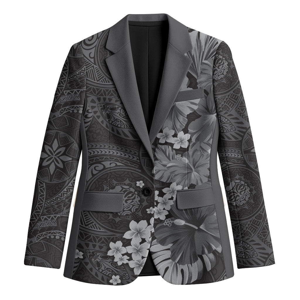 Pauli Hawai'i Hibiscus Blazer Polynesian Tribal Tattoo Pattern Floral Elements