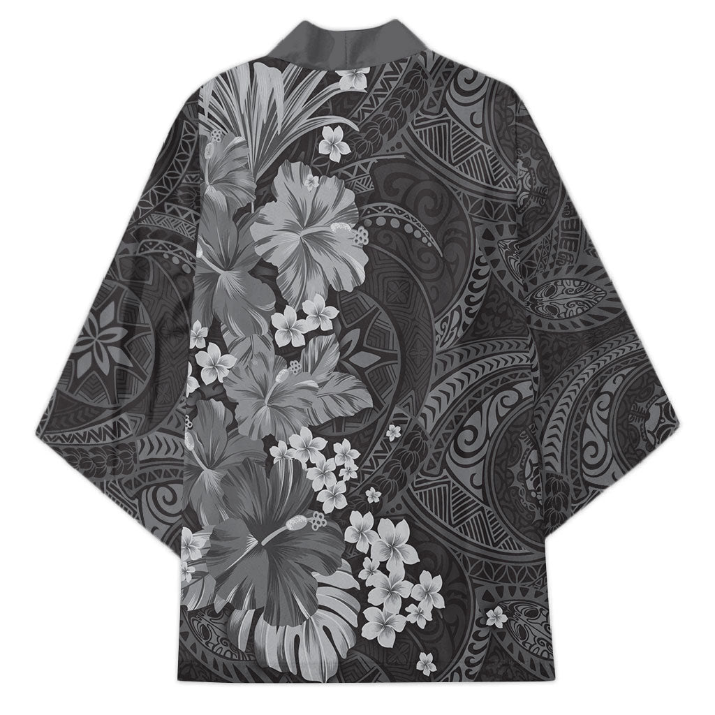 Pauli Hawai'i Hibiscus Kimono Polynesian Tribal Tattoo Pattern Floral Elements