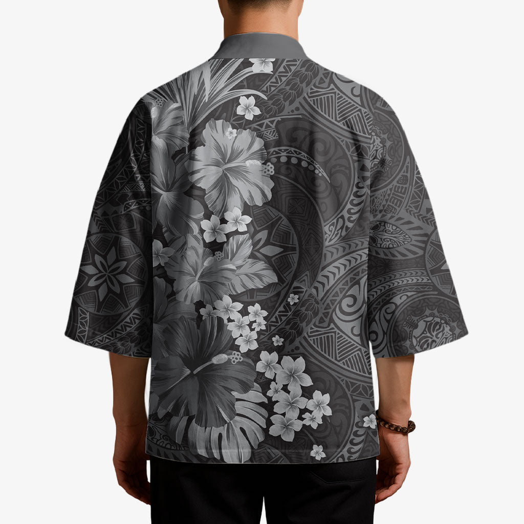 Pauli Hawai'i Hibiscus Kimono Polynesian Tribal Tattoo Pattern Floral Elements