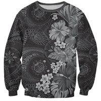Pauli Hawai'i Hibiscus Sweatshirt Polynesian Tribal Tattoo Pattern Floral Elements