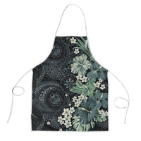 Pauliuli Hawai'i Hibiscus Apron Polynesian Tribal Tattoo Pattern Floral Elements