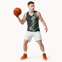 Pauliuli Hawai'i Hibiscus Basketball Jersey Polynesian Tribal Tattoo Pattern Floral Elements