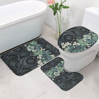 Pauliuli Hawai'i Hibiscus Bathroom Set Polynesian Tribal Tattoo Pattern Floral Elements