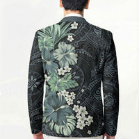 Pauliuli Hawai'i Hibiscus Blazer Polynesian Tribal Tattoo Pattern Floral Elements