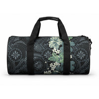 Pauliuli Hawai'i Hibiscus Duffle Bag Polynesian Tribal Tattoo Pattern Floral Elements LT9 One size Charcoal Blue - Polynesian Pride