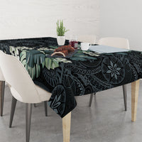 Pauliuli Hawai'i Hibiscus Tablecloth Polynesian Tribal Tattoo Pattern Floral Elements