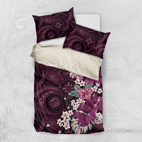 Poni Mama Hawai'i Hibiscus Bedding Set Polynesian Tribal Tattoo Pattern Floral Elements