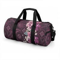 Poni Mama Hawai'i Hibiscus Duffle Bag Polynesian Tribal Tattoo Pattern Floral Elements LT9 - Polynesian Pride