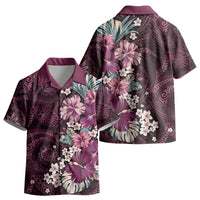 Poni Mama Hawai'i Hibiscus Kid Hawaiian Shirt Polynesian Tribal Tattoo Pattern Floral Elements