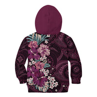 Poni Mama Hawai'i Hibiscus Kid Hoodie Polynesian Tribal Tattoo Pattern Floral Elements
