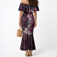 Poni Mama Hawai'i Hibiscus Mermaid Dress Polynesian Tribal Tattoo Pattern Floral Elements