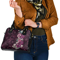 Poni Mama Hawai'i Hibiscus Shoulder Handbag Polynesian Tribal Tattoo Pattern Floral Elements