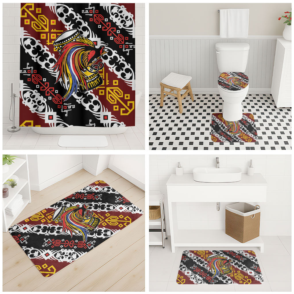 Papua New Guinea Bird Drum Bathroom Set Papuan Batik Motif