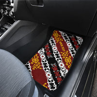 Personalised Papua New Guinea Bird Drum Car Mats Papuan Batik Motif