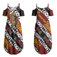 Personalised Papua New Guinea Bird Drum Couples Matching Summer Maxi Dress and Hawaiian Shirt Papuan Batik Motif