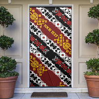 Personalised Papua New Guinea Bird Drum Door Cover Papuan Batik Motif