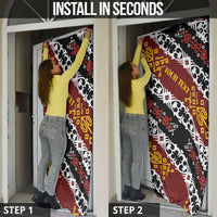Personalised Papua New Guinea Bird Drum Door Cover Papuan Batik Motif