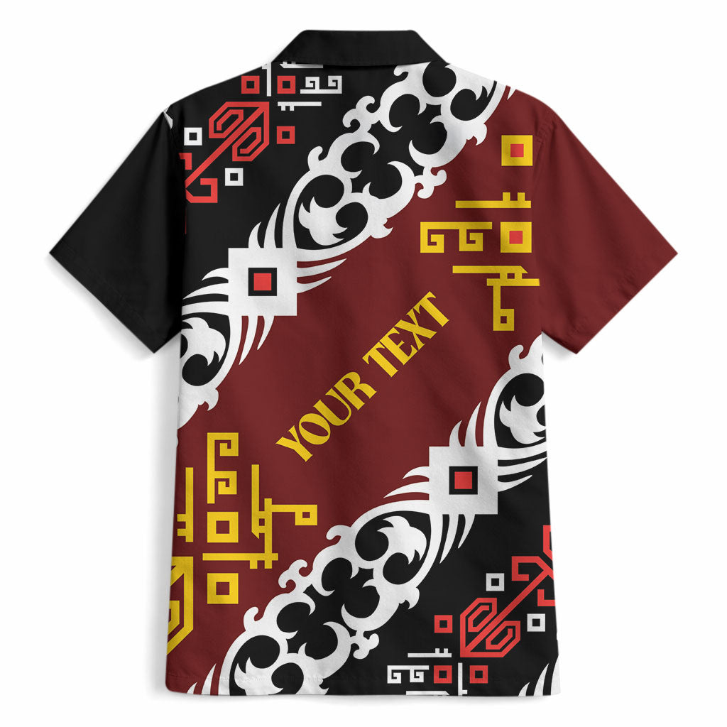 Personalised Papua New Guinea Bird Drum Hawaiian Shirt Papuan Batik Motif