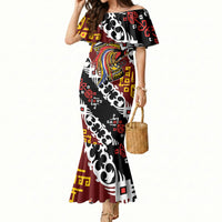 Personalised Papua New Guinea Bird Drum Mermaid Dress Papuan Batik Motif