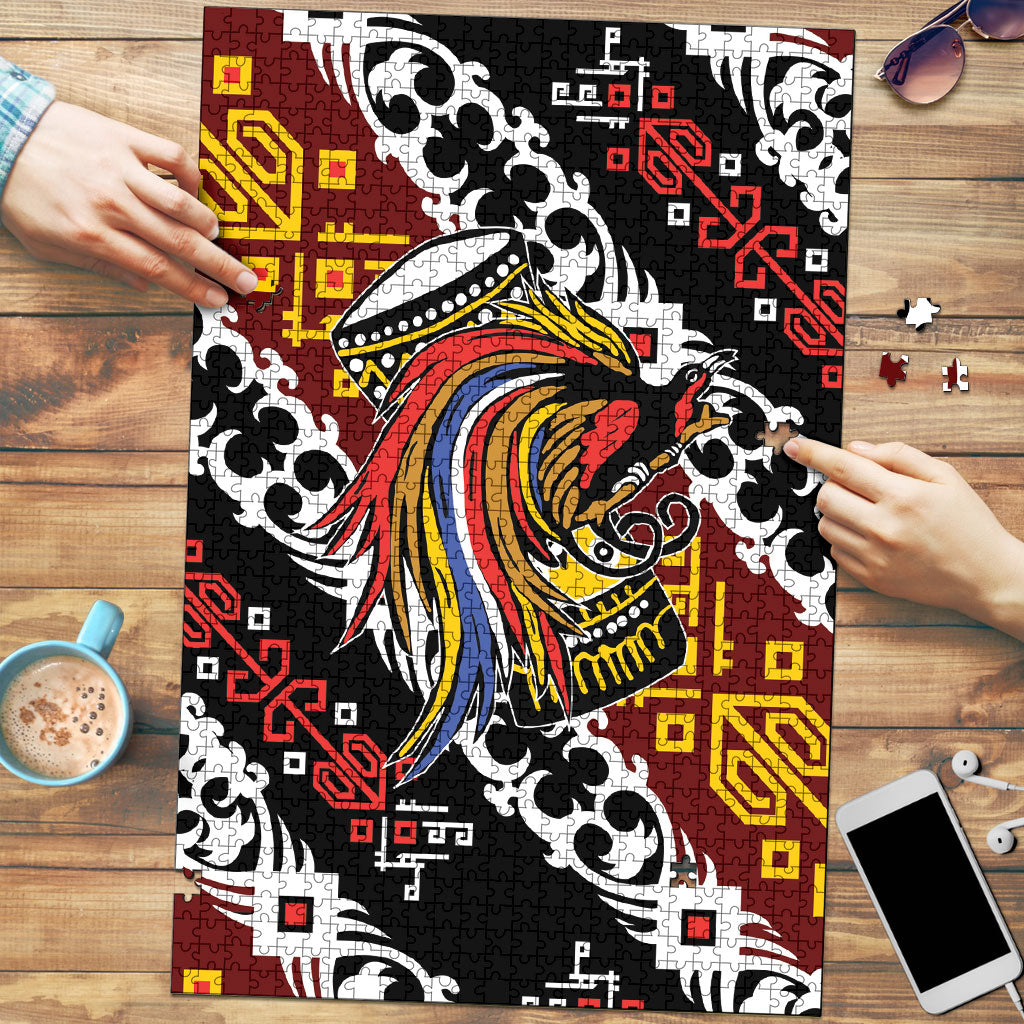 Papua New Guinea Bird Drum Puzzle Papuan Batik Motif