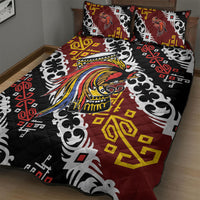 Papua New Guinea Bird Drum Quilt Bed Set Papuan Batik Motif