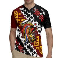 Personalised Papua New Guinea Bird Drum Rugby Jersey Papuan Batik Motif